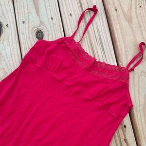 Y2K Gap Body Baby Doll Lace Lined Ruffle Bottom Cami Shirt Size S